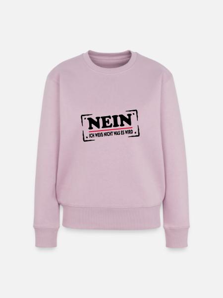Schwanger Schwangerschaft Ich weiß es nicht - Frauen Premium Bio Pullover - Altrosa