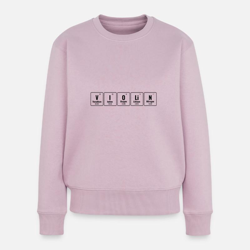 Periodensystem der Elemente Geige Geige Geige - Frauen Premium Bio Pullover - Altrosa