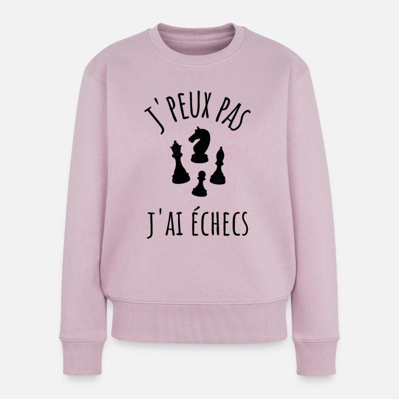 je peux pas j'ai échecs - Pull Premium bio Femme - rose poudré
