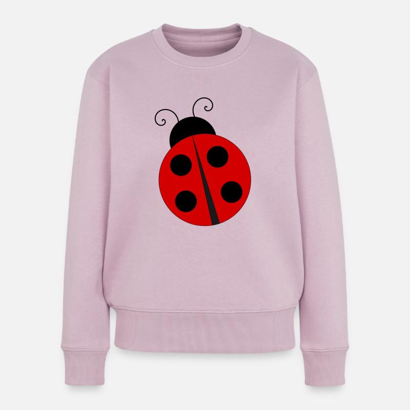 Marienkäfer mit Vier Schwarzen Punkten - Frauen Premium Bio Pullover - Altrosa