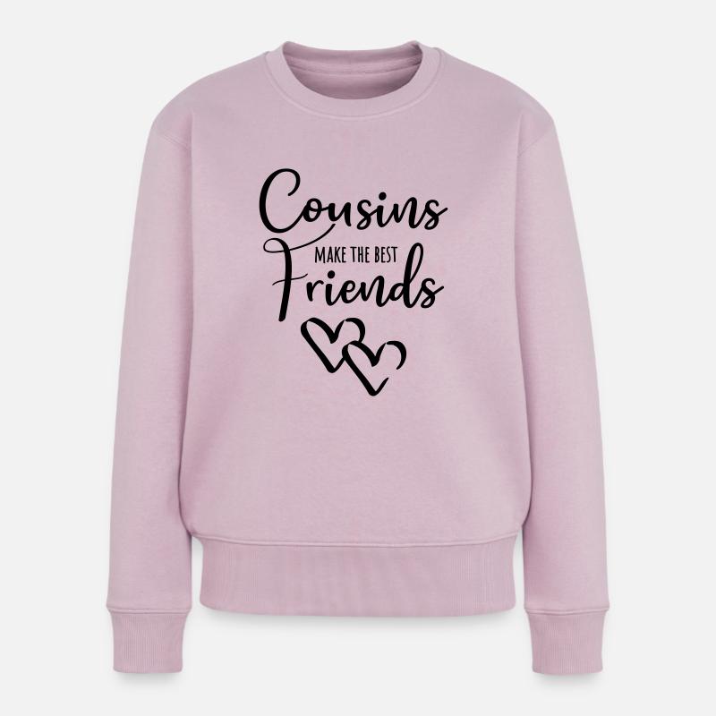 Cousine Cousin cousins beste Freunde - Frauen Premium Bio Pullover - Altrosa