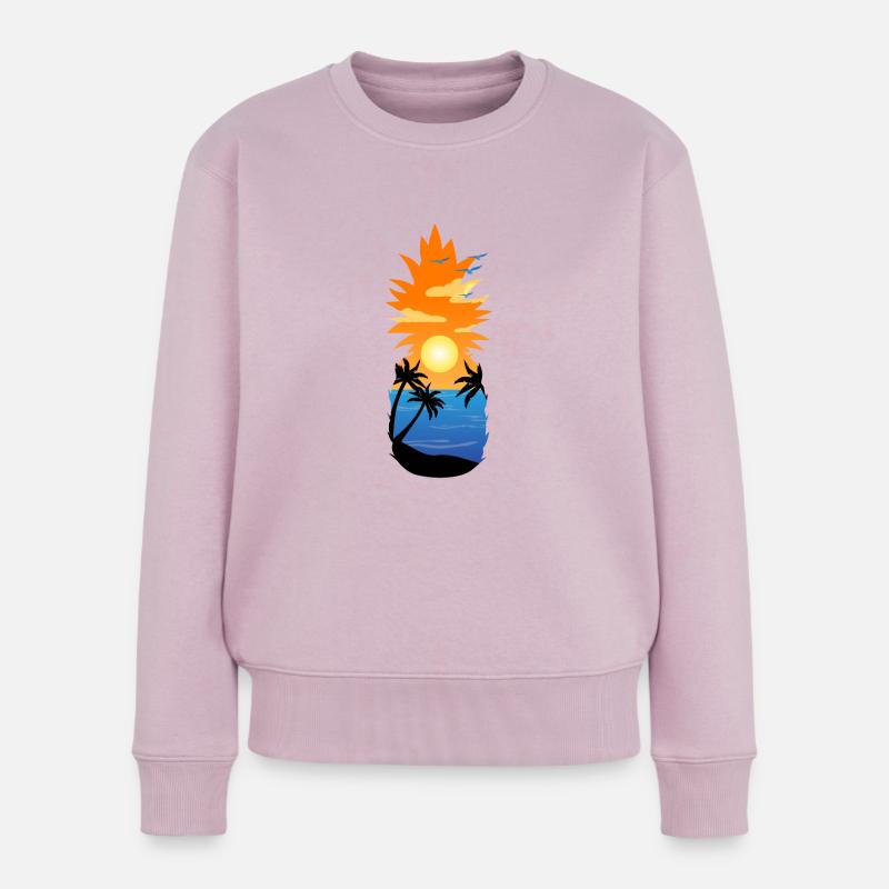 Pineapple - Summer Feelings - Frauen Premium Bio Pullover - Altrosa