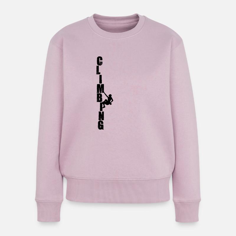 Klettern - Frauen Premium Bio Pullover - Altrosa