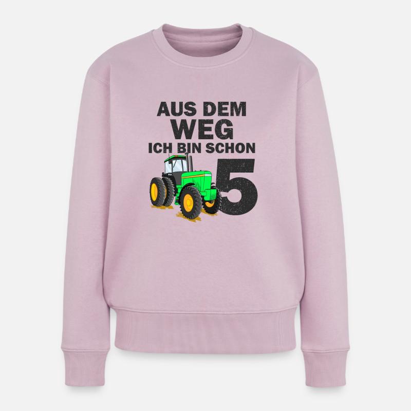 5. Geburtstag Traktor - Frauen Premium Bio Pullover - Altrosa
