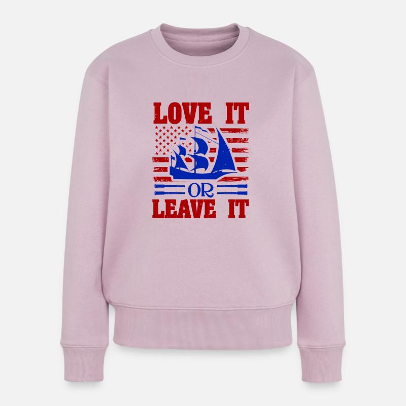 LIEBE ES ODER LASS ES - Frauen Premium Bio Pullover - Altrosa