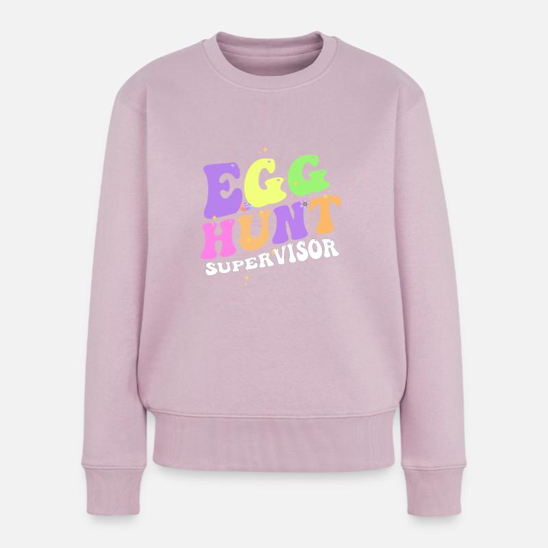 Egg Hunt Supervisor Lustige Ostern - Frauen Premium Bio Pullover - Altrosa