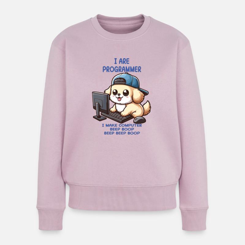 Ich bin Programmierer - Frauen Premium Bio Pullover - Altrosa