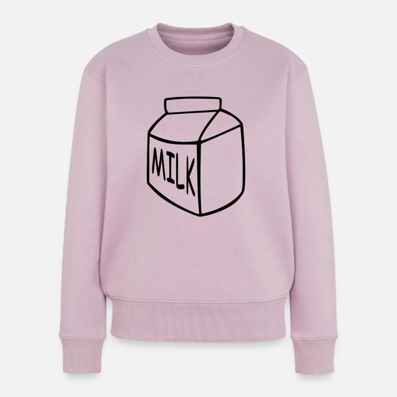 milch - Frauen Premium Bio Pullover - Altrosa