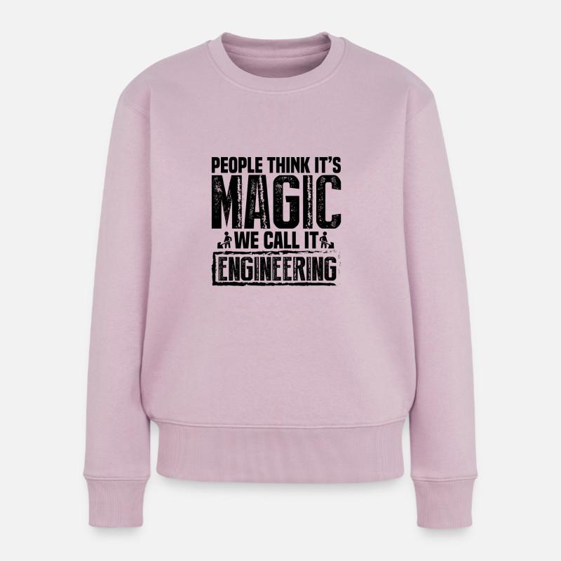 Die Leute denken, es ist Magie - Frauen Premium Bio Pullover - Altrosa