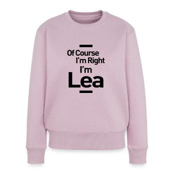 Lea Personalized Name Birthday Gift - Women's Premium Organic Jumper - dusky pink - Front - Julia (174cm)