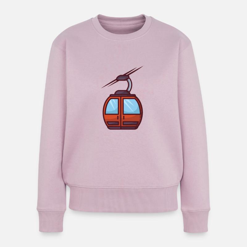 Téléphérique télécabine - Pull Premium bio Femme - rose poudré