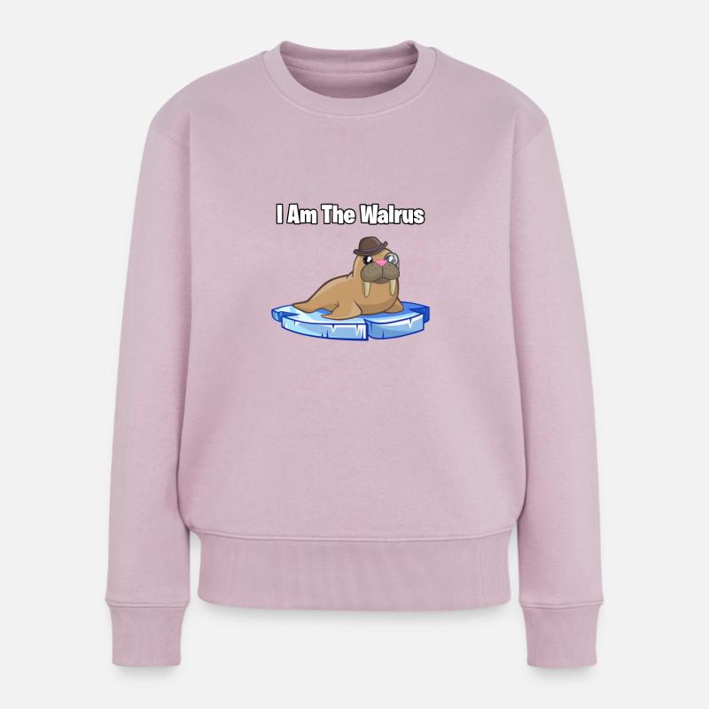 Ich bin das Walross - ich bin das Walross - Frauen Premium Bio Pullover - Altrosa