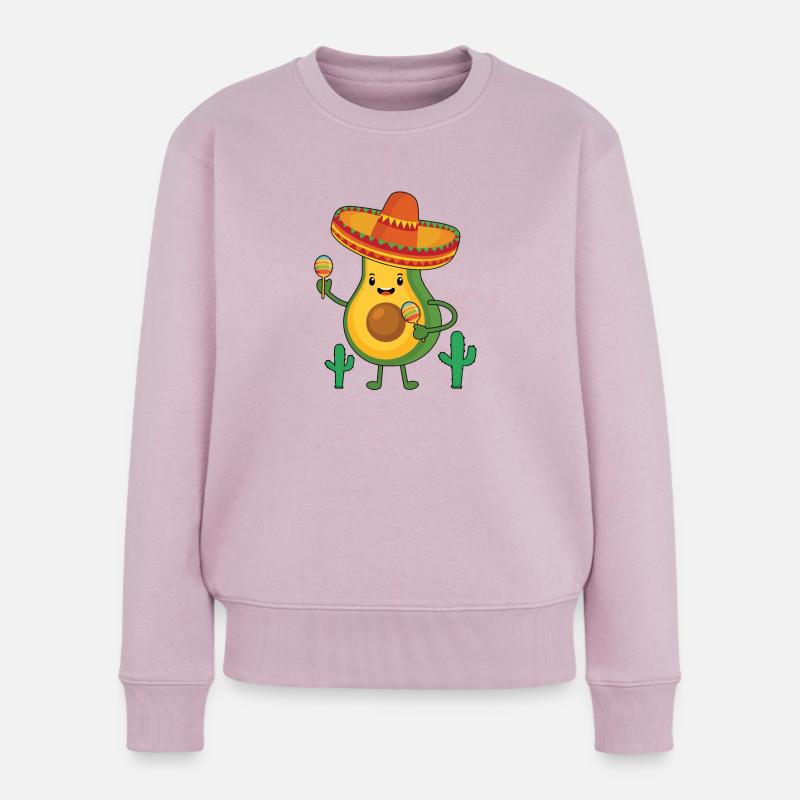Cinco de Mayo Kawaii Avocado - Frauen Premium Bio Pullover - Altrosa
