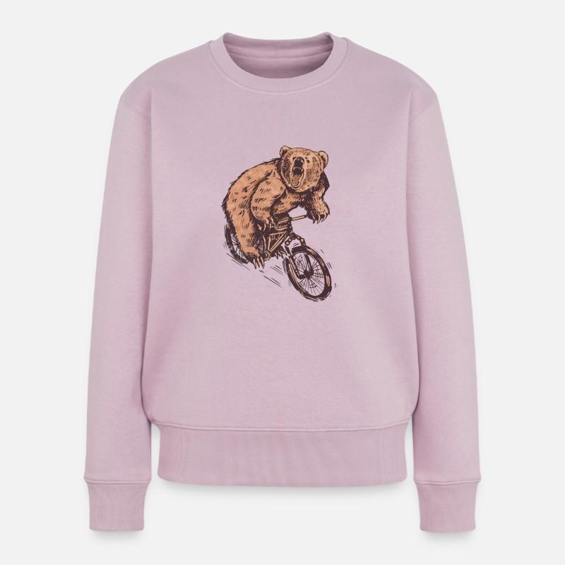 OURS CYCLISTE - Pull Premium bio Femme - rose poudré