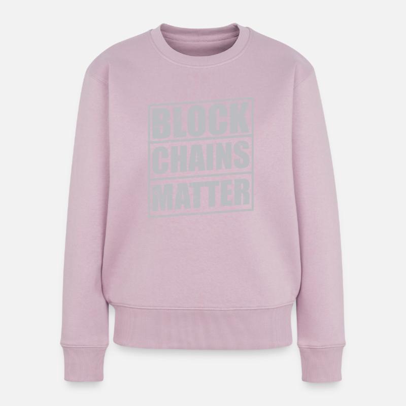 BLOCKCHAINS MATTER! - Pull Premium bio Femme - rose poudré