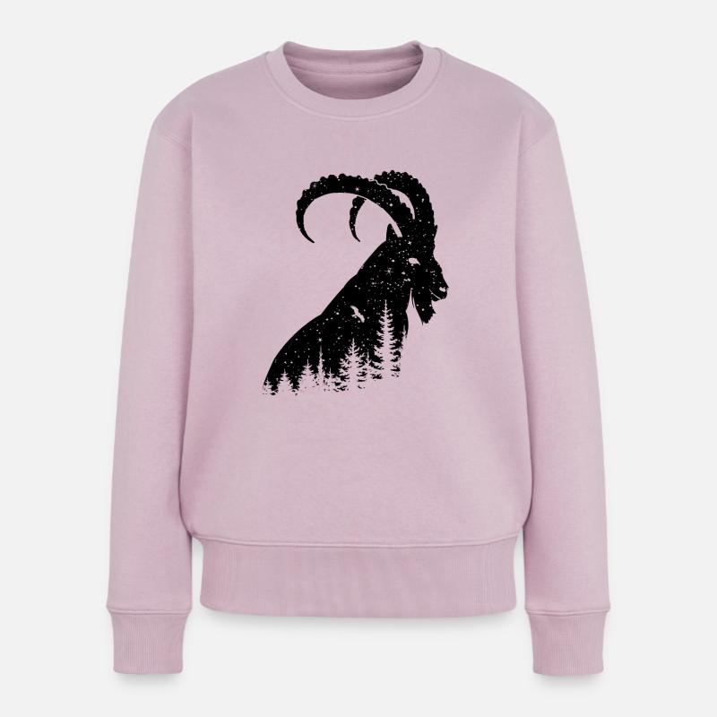 Steinbock - Frauen Premium Bio Pullover - Altrosa