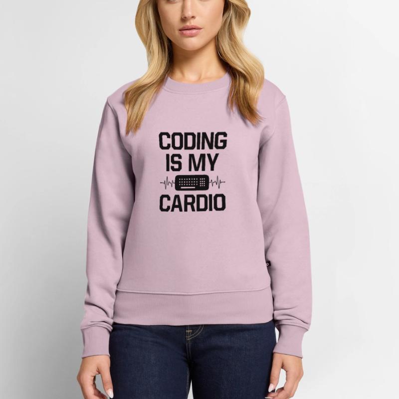 Coding Is My Cardio Programming Coder Computer Gee Frauen Premium Bio Pullover