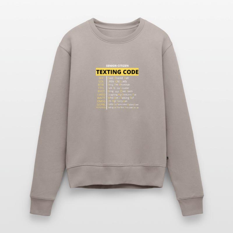 Drôle de code textuel pour personnes âgées Conception de code grand-père Pull Premium bio Femme
