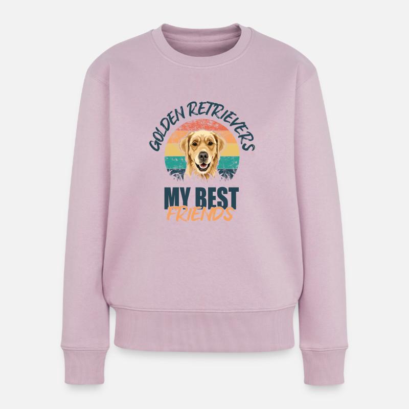 Golden Retriever - Frauen Premium Bio Pullover - Altrosa