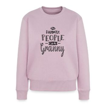 Mes gens préférés m’appellent Mamie - Grand-mère - Pull Premium bio Femme - rose poudré - Devant - Julia (174cm)