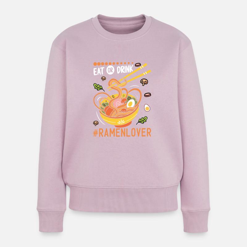 Essen Sie oder trinken Sie - Ramen-Nudel - Frauen Premium Bio Pullover - Altrosa