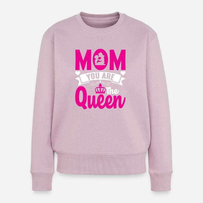 Mama, du bist das Geschenk der Königin - Frauen Premium Bio Pullover - Altrosa