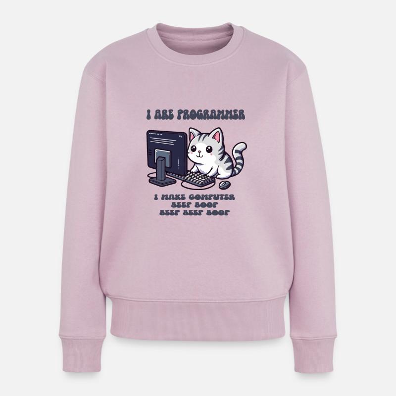 Ich bin Programmierer - Frauen Premium Bio Pullover - Altrosa