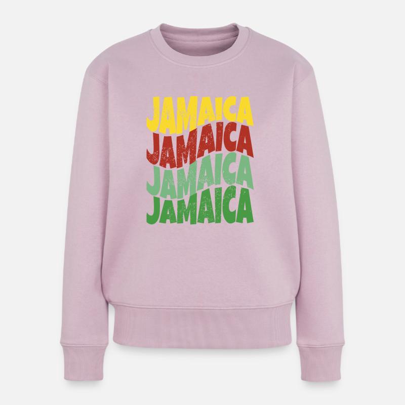 Schöne Souvenir-Geschenkidee aus Jamaika - Frauen Premium Bio Pullover - Altrosa