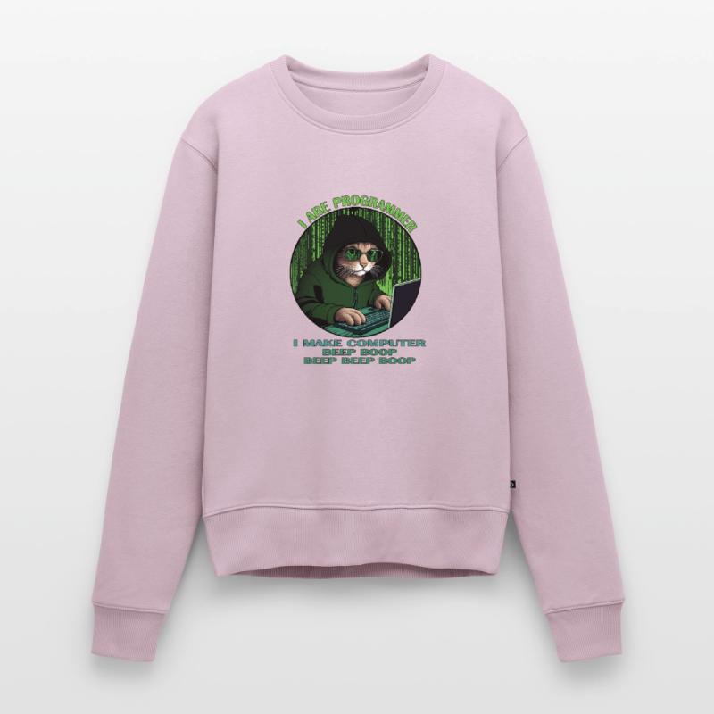 I are programmer, green, programming cat Women's Premium Organic Jumper