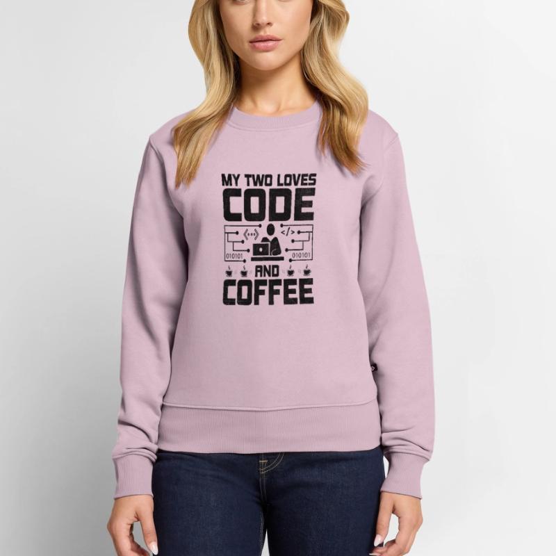 Kaffee-Codierung Programmierer Programmierer Entwickler Nerd Coff Frauen Premium Bio Pullover