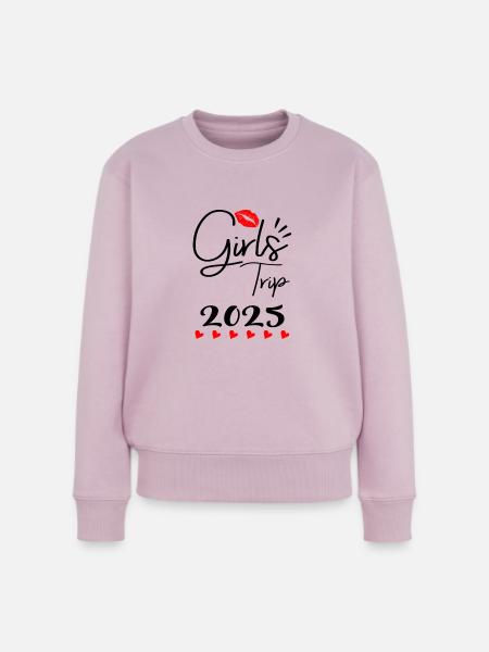 Mädelstrip 2025 Girls Trip Mädelstour Mädls trip - Frauen Premium Bio Pullover - Altrosa