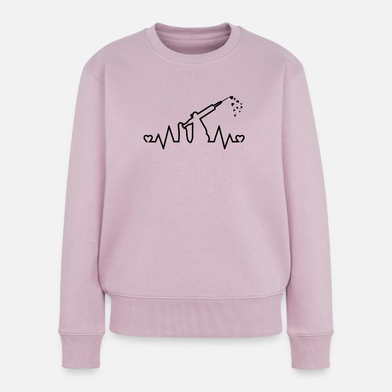 Injection d'amour cadeau original pour Infirmière - Pull Premium bio Femme - rose poudré