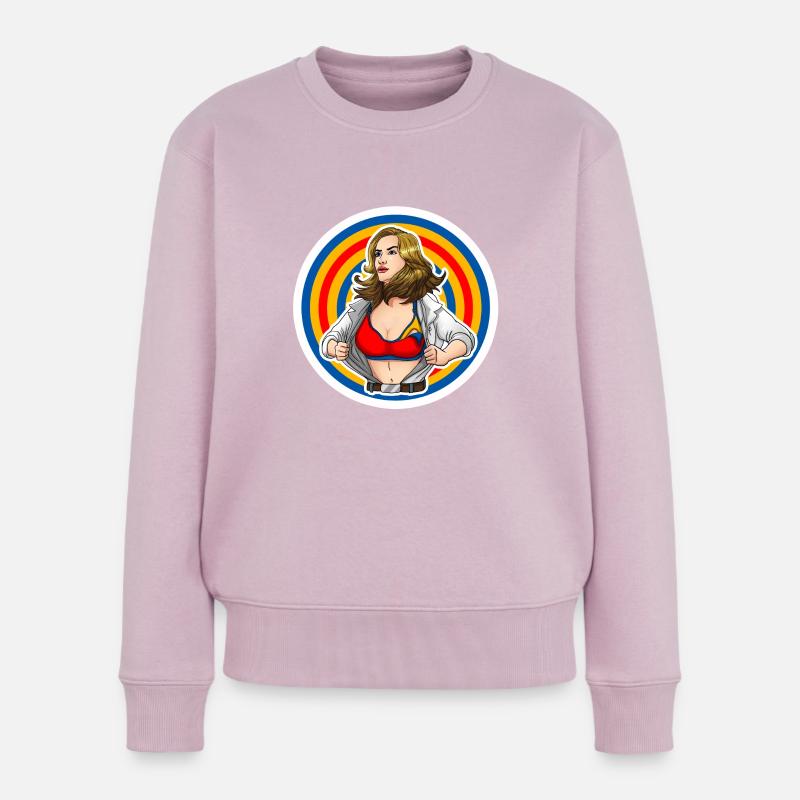 Miracle Mom (nur Logo) - Frauen Premium Bio Pullover - Altrosa