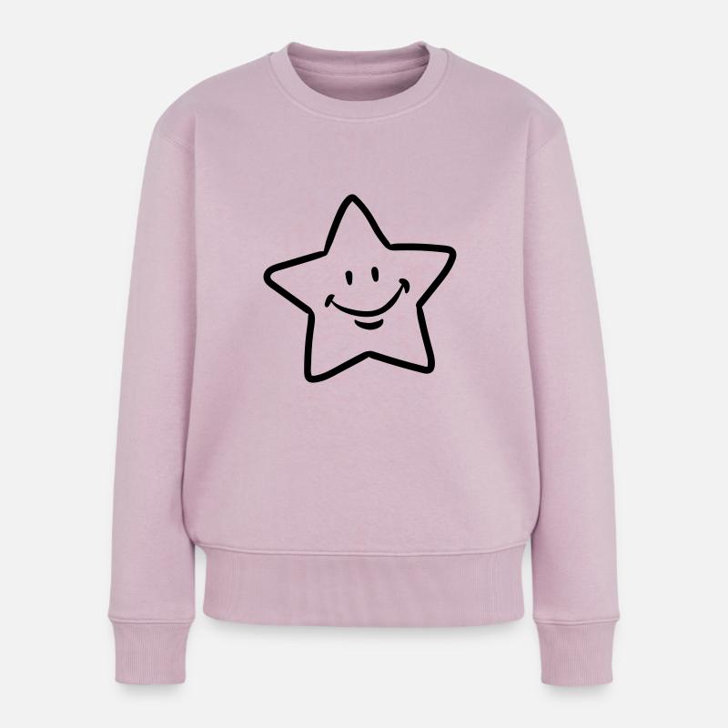 Stern / Sternengesicht - Frauen Premium Bio Pullover - Altrosa