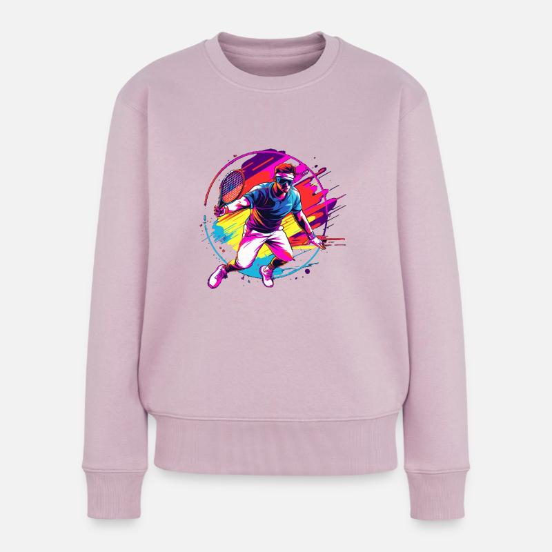 Tennis - Pull Premium bio Femme - rose poudré