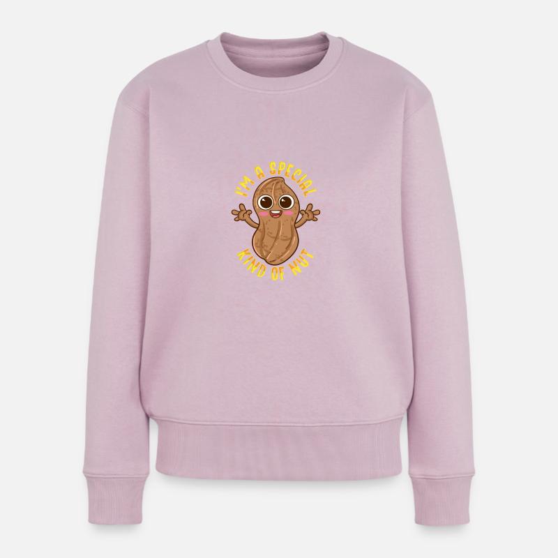 Sarcastique cacahuète type spécial de noix Sarcasme cadeau - Pull Premium bio Femme - rose poudré