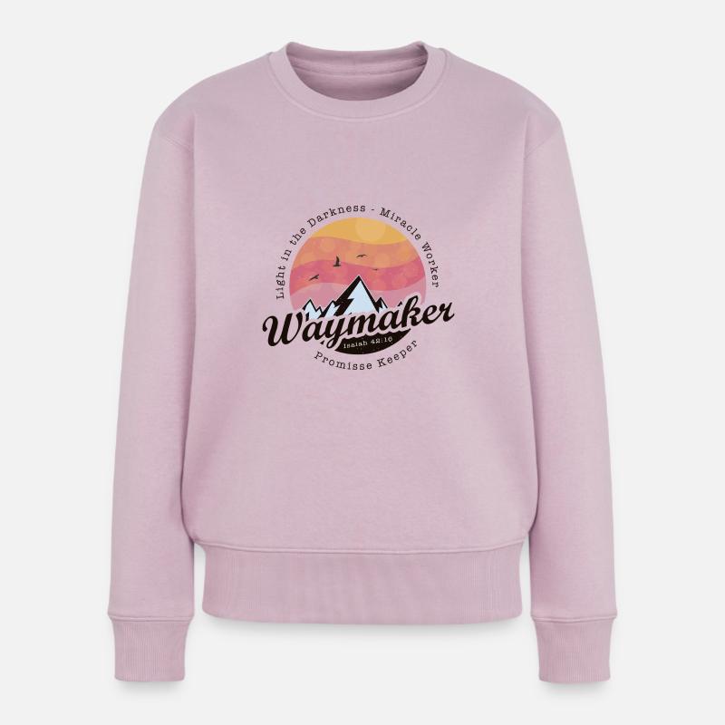 Vintage-Bibelverse - Waymaker Promise Keeper - Frauen Premium Bio Pullover - Altrosa