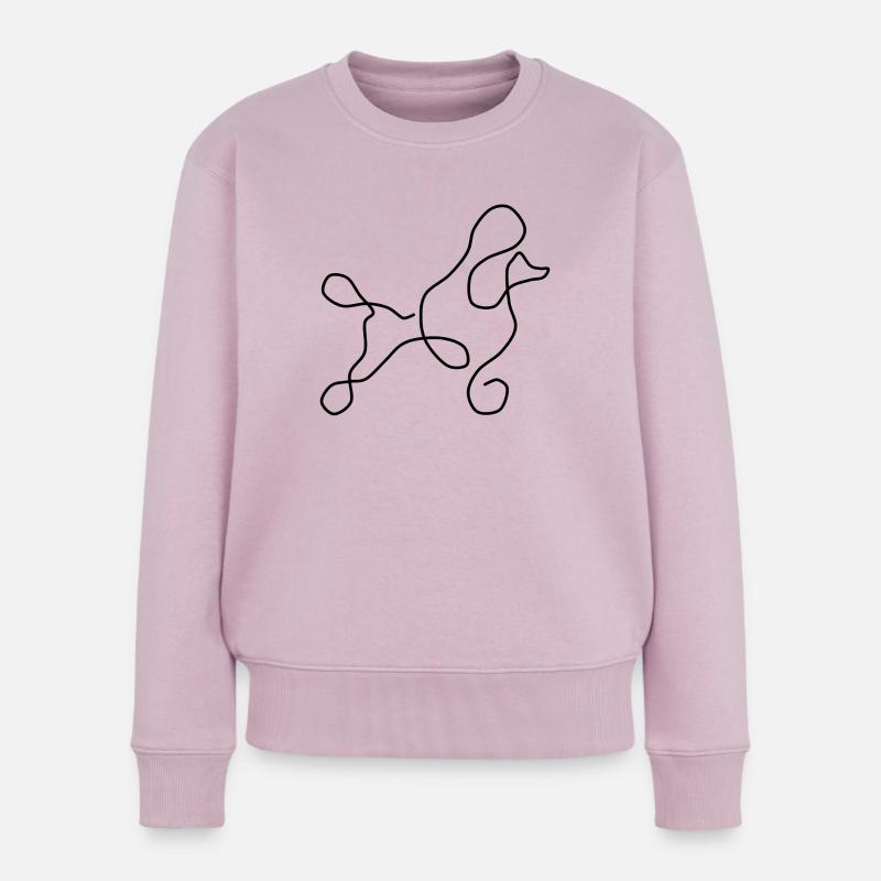 Pudel - Frauen Premium Bio Pullover - Altrosa