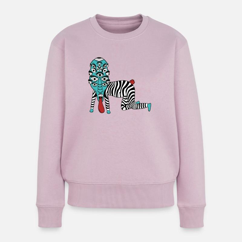 SpaceHoop - Alien - Frauen Premium Bio Pullover - Altrosa