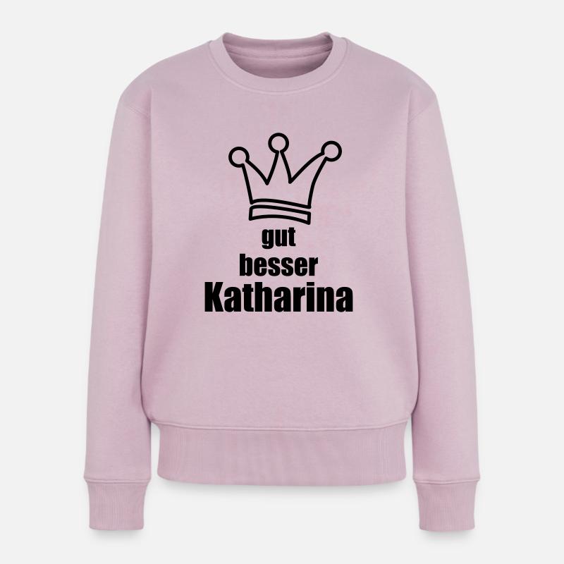 Katharina - Frauen Premium Bio Pullover - Altrosa
