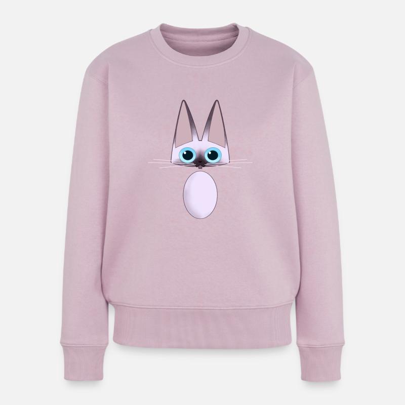 Siamesische Katze - Frauen Premium Bio Pullover - Altrosa