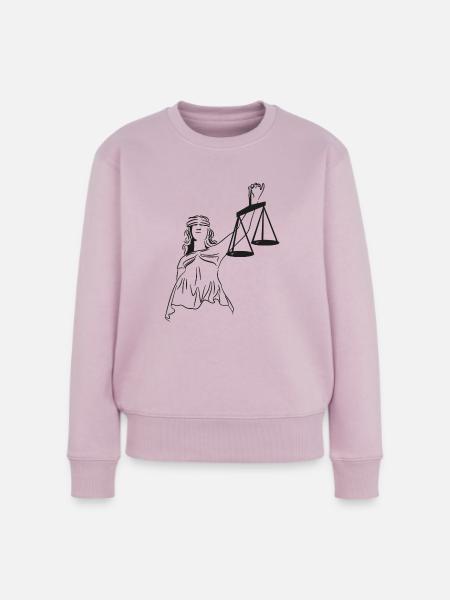 Justitia - Frauen Premium Bio Pullover - Altrosa