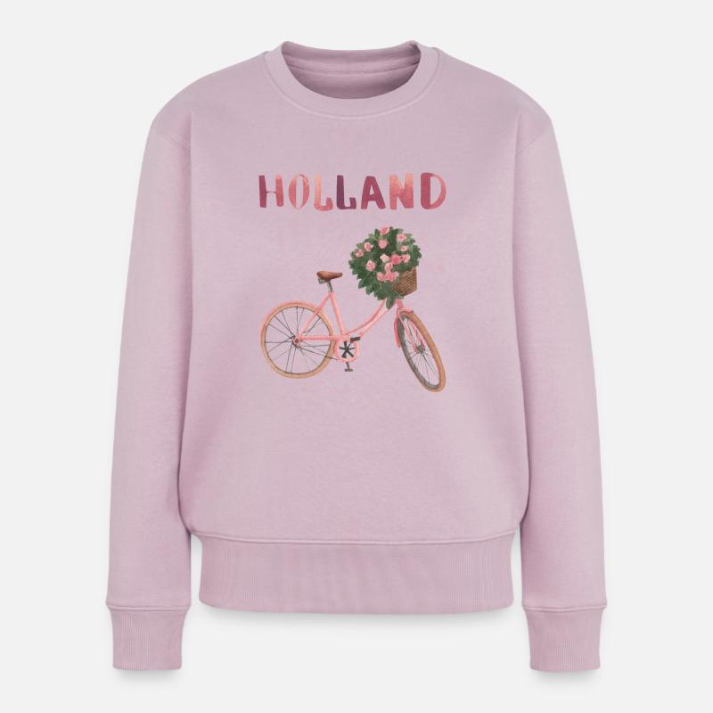 Hollande - Pull Premium bio Femme - rose poudré