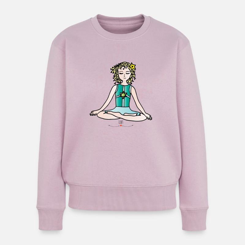 Die Hüterin der Kinder -Yoga -Die Hüter von Orbis - Frauen Premium Bio Pullover - Altrosa