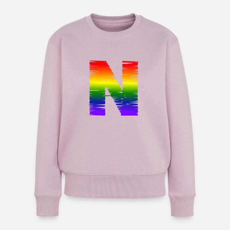 Regenbogen-N - Frauen Premium Bio Pullover - Altrosa