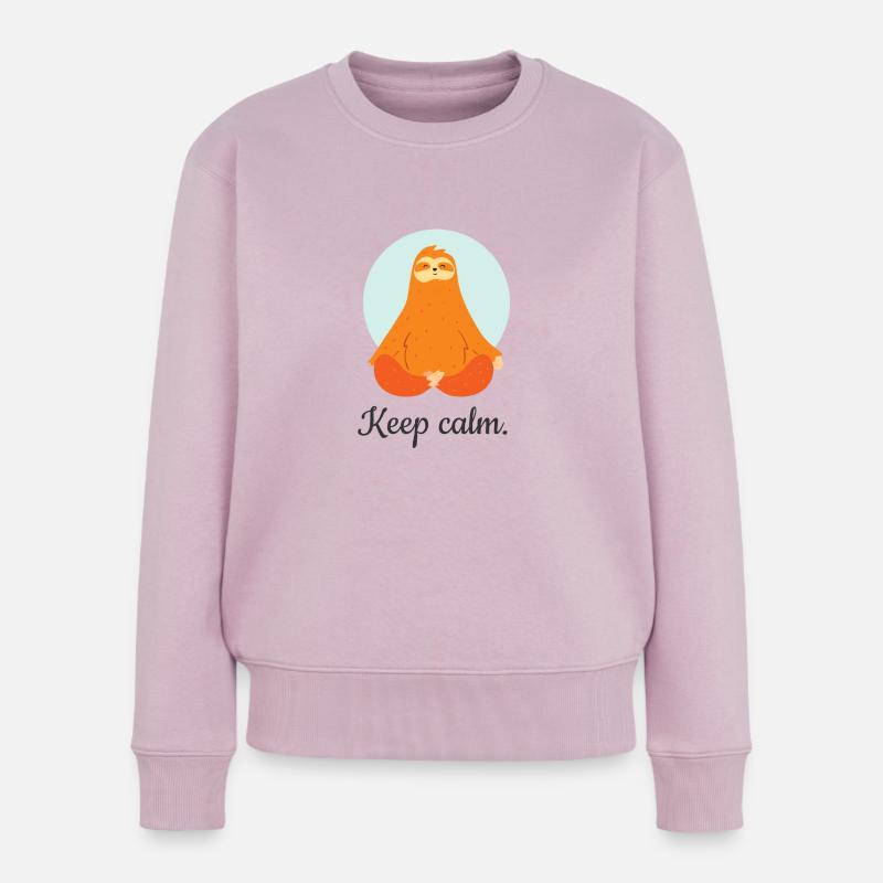 Gardez le calme - Pull Premium bio Femme - rose poudré