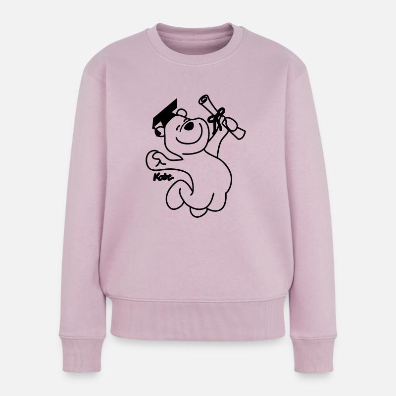 Diplombär - Frauen Premium Bio Pullover - Altrosa