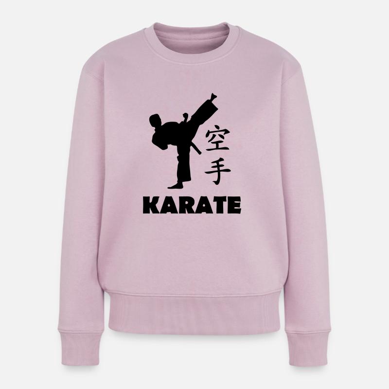 karate - Frauen Premium Bio Pullover - Altrosa