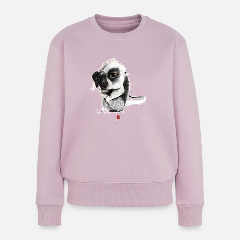Nagetier Sketchy - Frauen Premium Bio Pullover - Altrosa