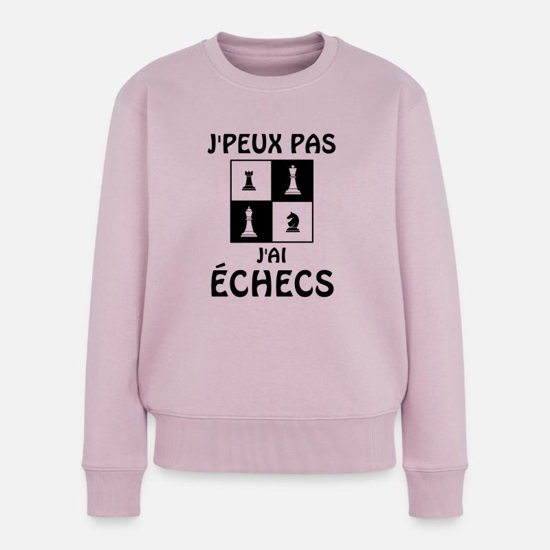 Je peux pas j ai échecs - Pull Premium bio Femme - rose poudré